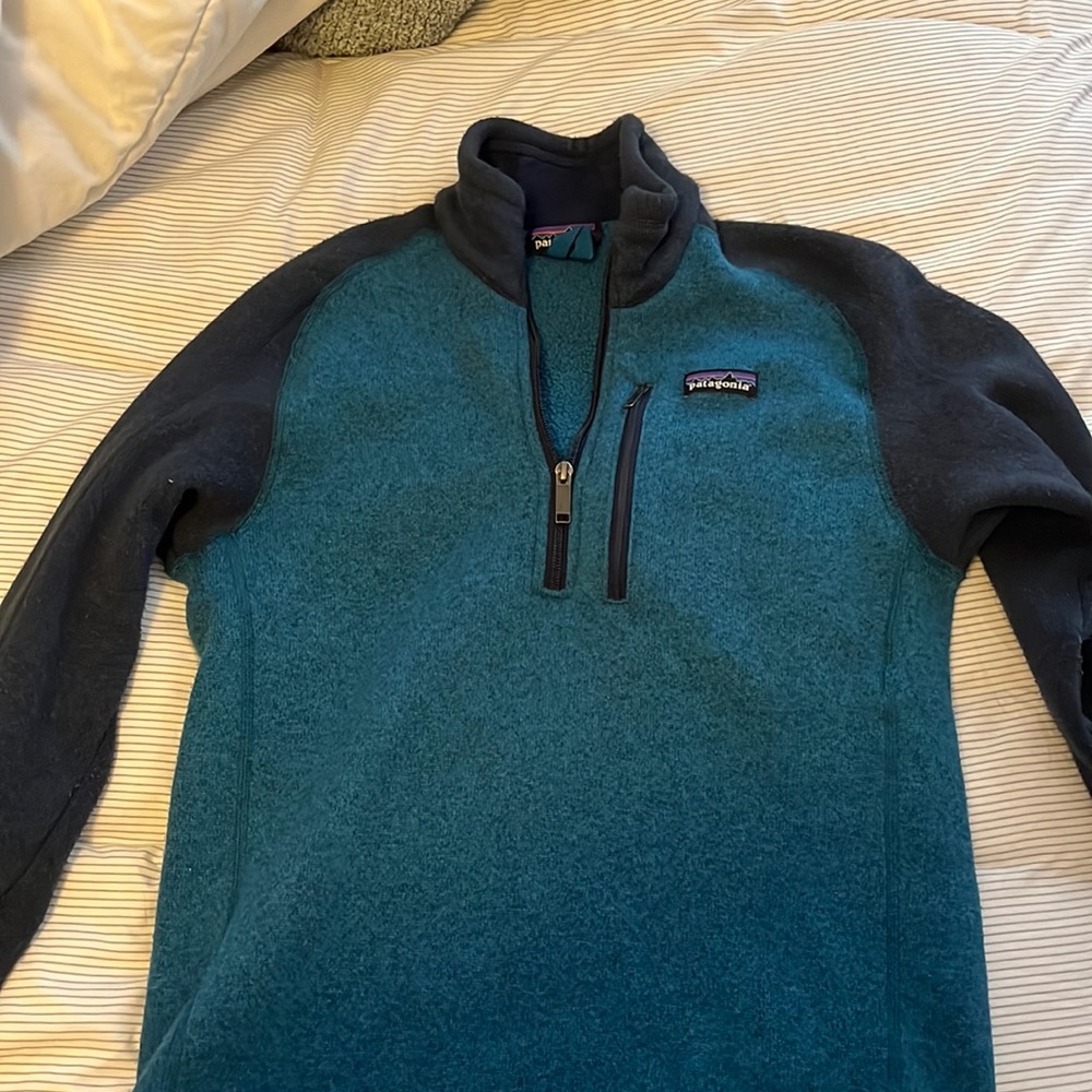 Blue and Teal Patagonia Quarterzip